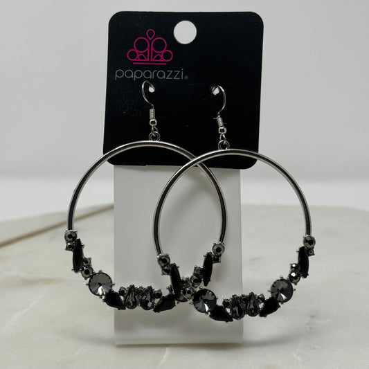 New Paparazzi Dangle Hoop Rhinestone Hook Earrings