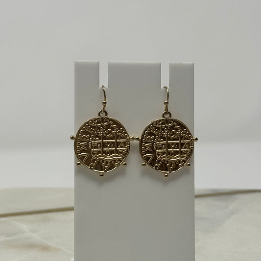 Gold Tribal Statement Earrings