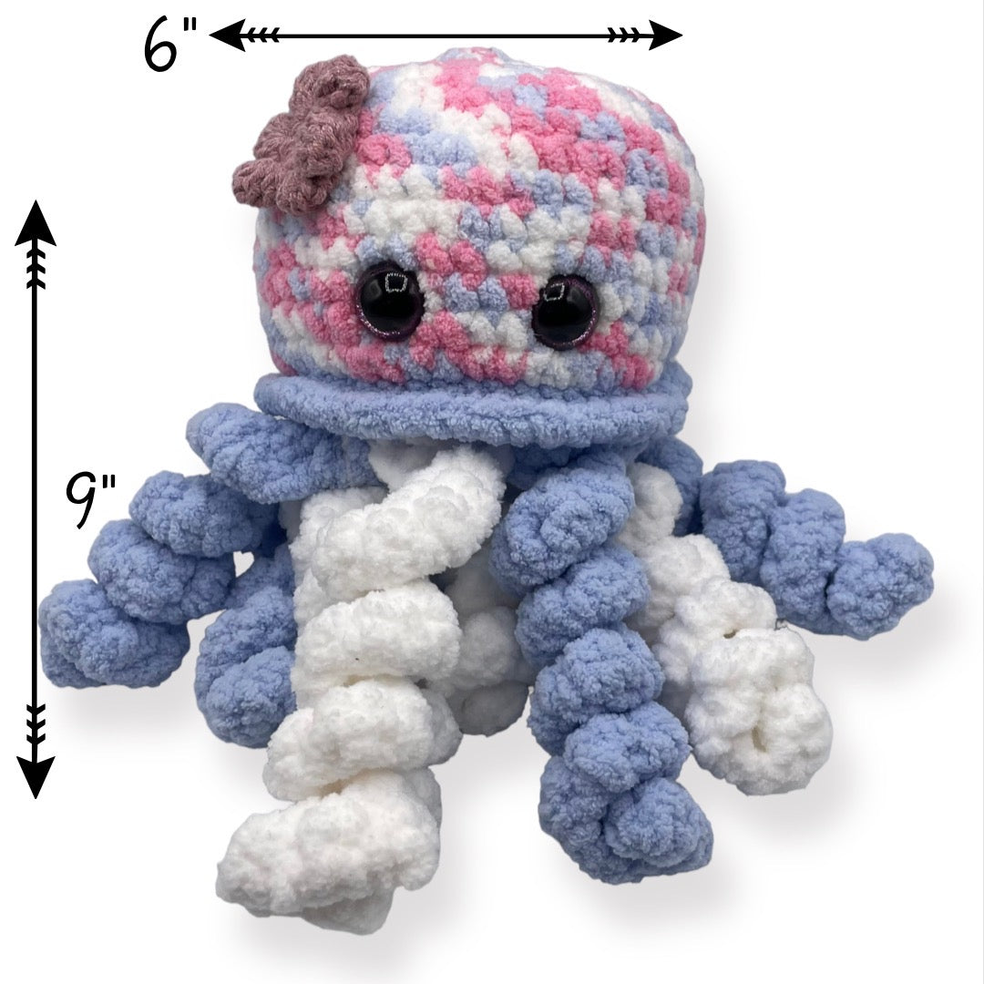 Pink & Blue Plush Octopus
