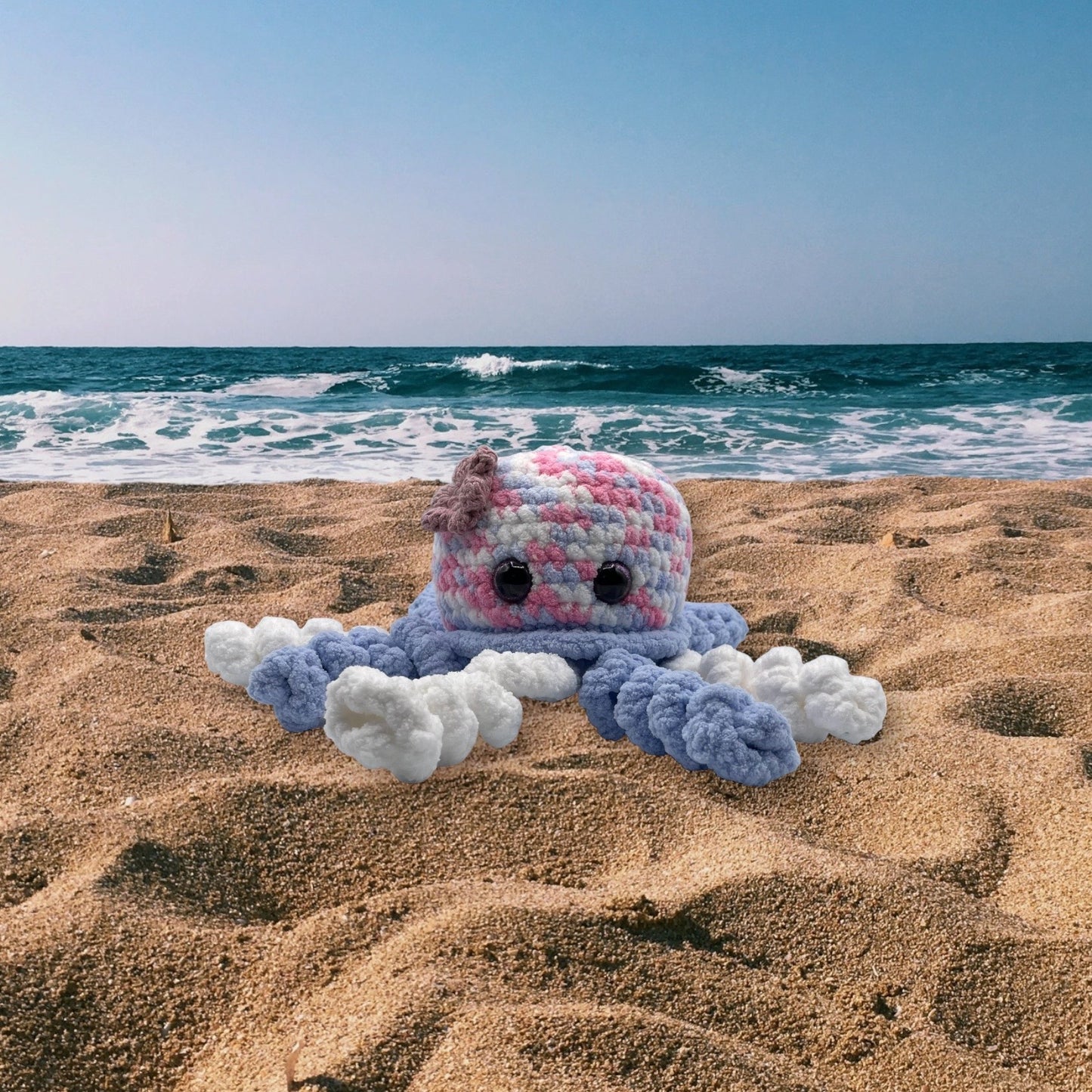 Pink & Blue Plush Octopus