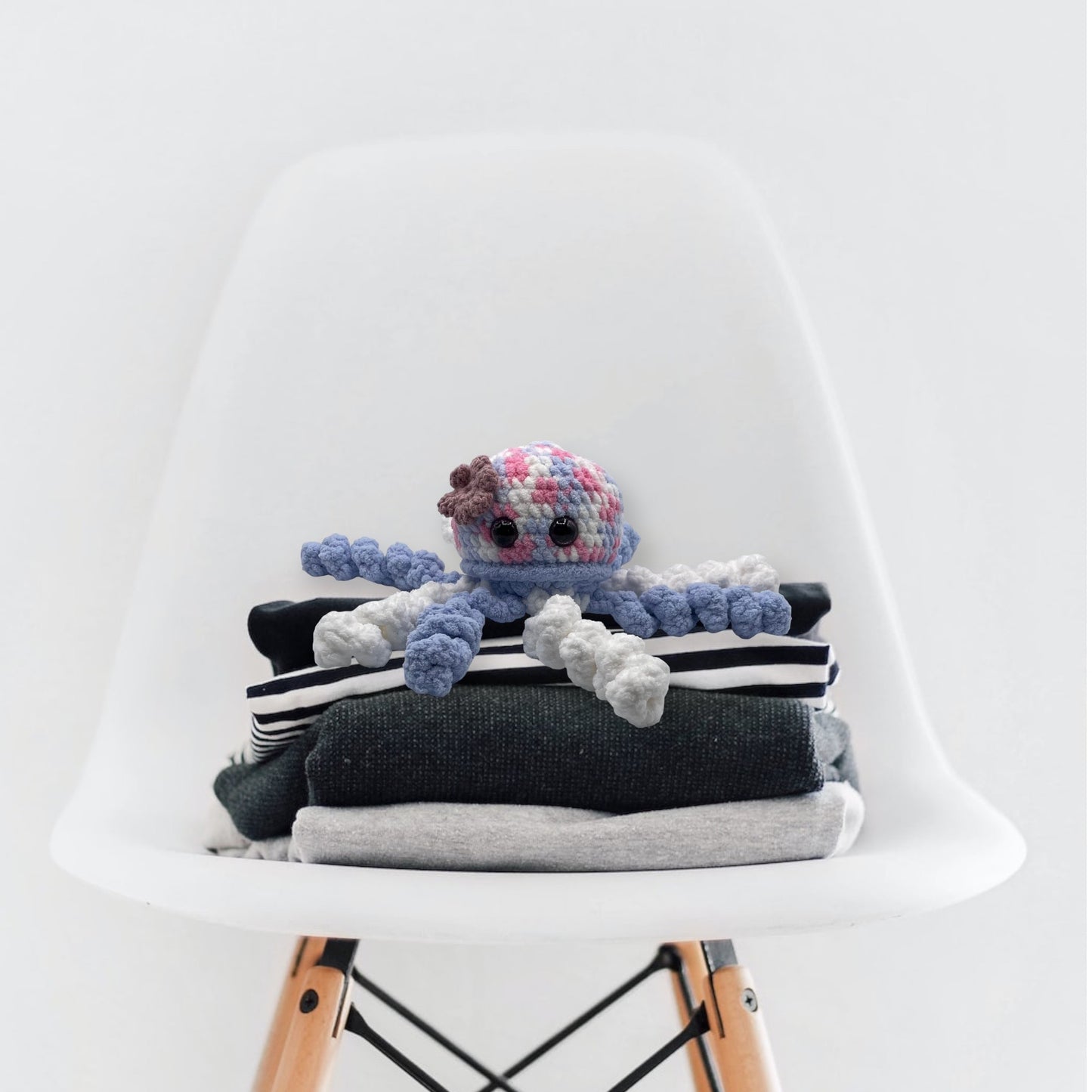 Pink & Blue Plush Octopus