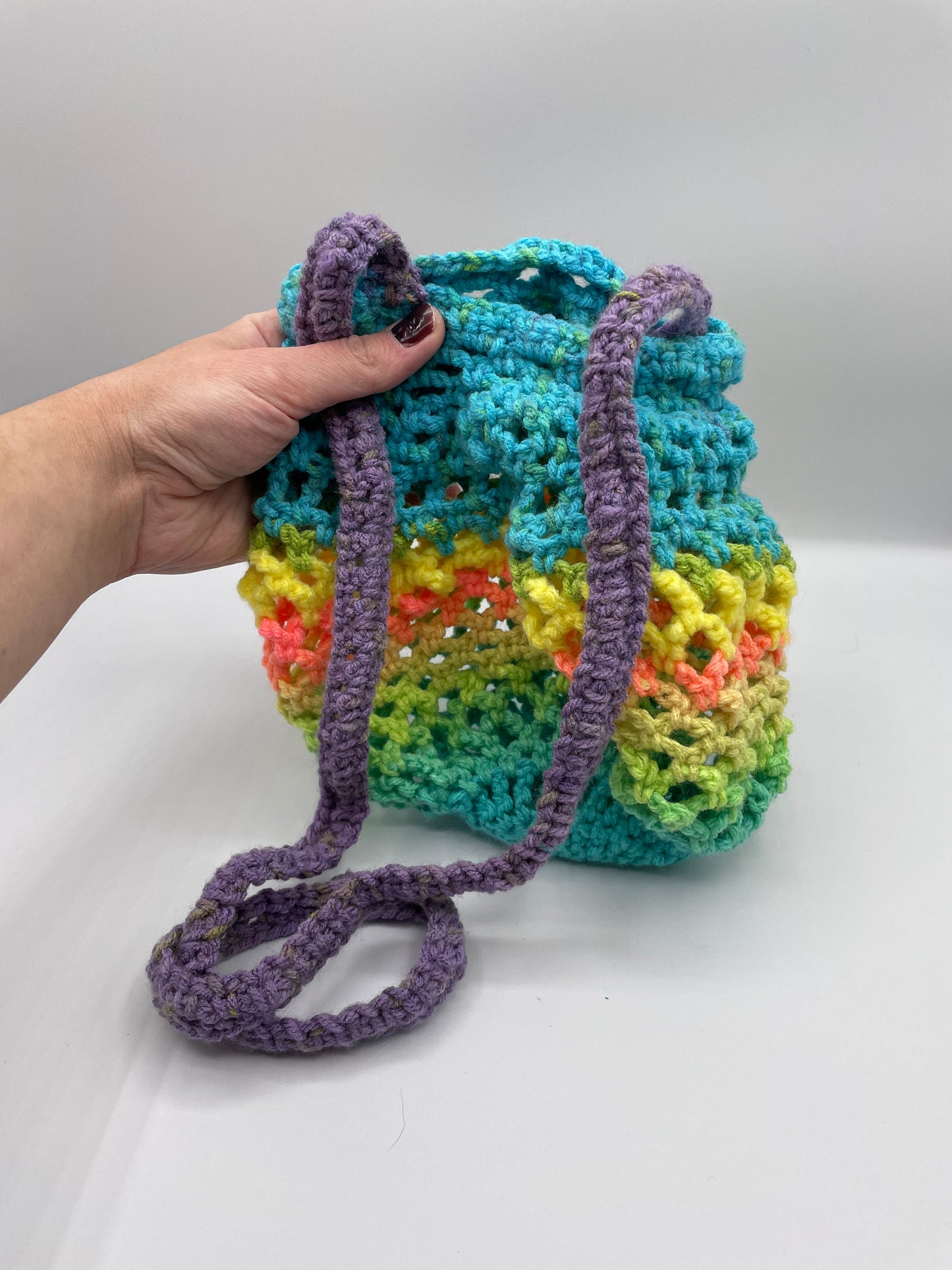 Crochet Boho Rainbow Bag